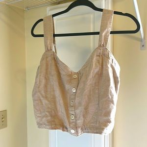 Tan/cream crop top